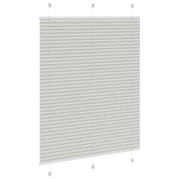 vidaXL Plisségardin flLysegrå de 110x100 cm Stofbredde 109,4 cm