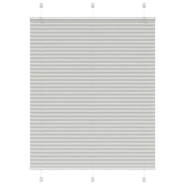 vidaXL Plisségardin flLysegrå de 110x100 cm Stofbredde 109,4 cm