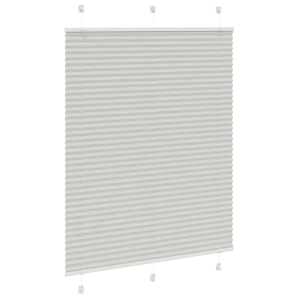 vidaXL plisségardin lys grå 105x100 cm Stoff Bredde 104,4 cm Polyester