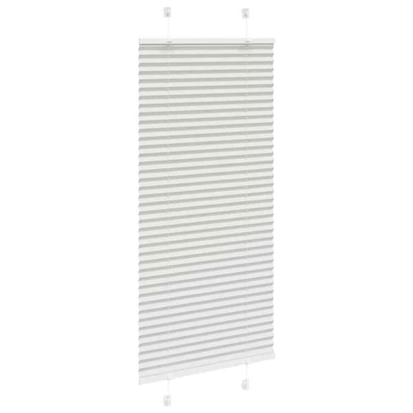 vidaXL plisségardin lys grå 60x150 cm Stoff Bredde 59,4 cm Polyester