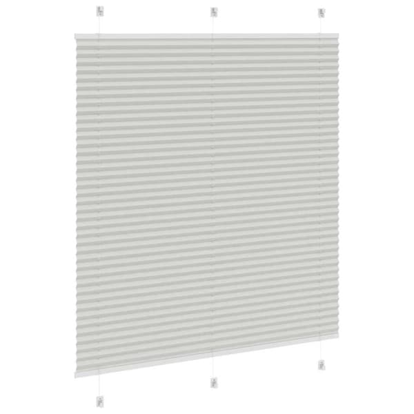 vidaXL Plisségardin lys grå 120x150 cm Stoffbredde 119,4 cm Polyester