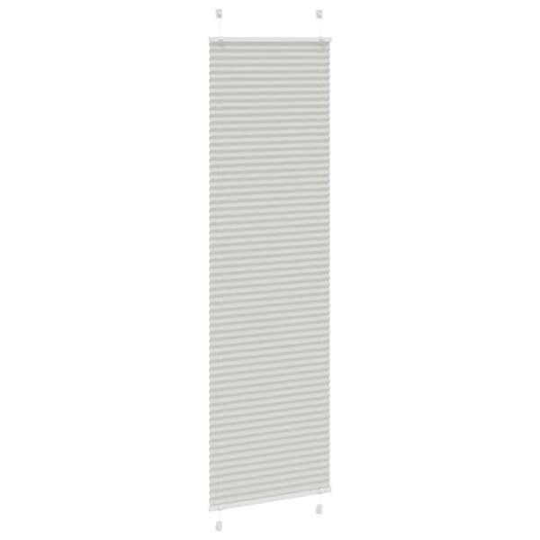 vidaXL plisségardin lys grå 55x200 cm Stoff Bredde 54,4 cm Polyester