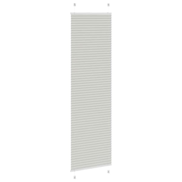 vidaXL plisségardin lys grå 55x200 cm Stoff Bredde 54,4 cm Polyester