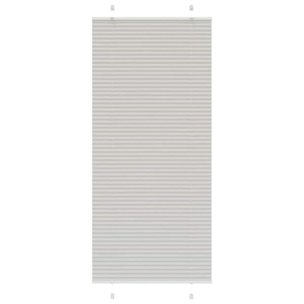 vidaXL plisségardin lys grå 85x200 cm Stoff Bredde 84,4 cm Polyester