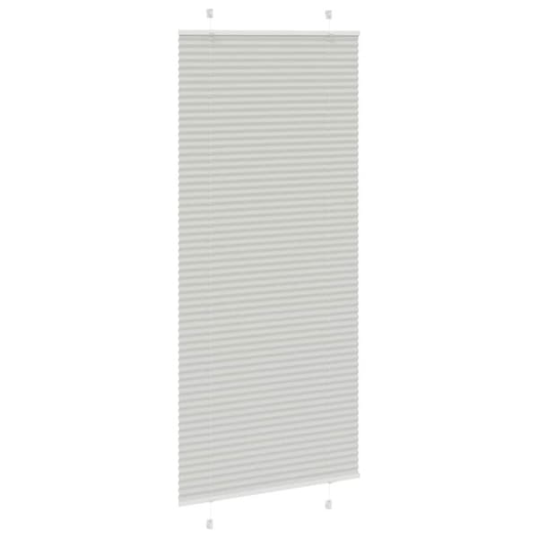 vidaXL plisségardin lys grå 85x200 cm Stoff Bredde 84,4 cm Polyester