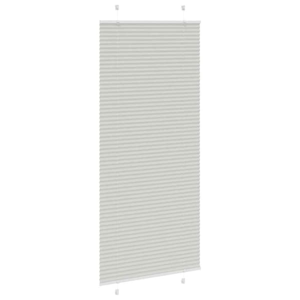 vidaXL plisségardin lys grå 85x200 cm Stoff Bredde 84,4 cm Polyester