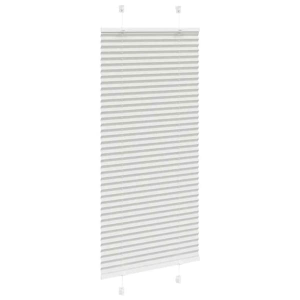 vidaXL laskostettu kaihdin vaaleanharmaa 65x100 cm kankaan leveys