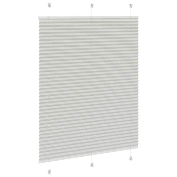 vidaXL Plisserad persienn ljusgrå 110x150 cm tyg bredd 109,4cm