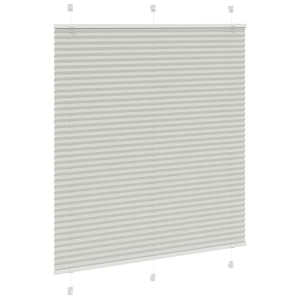 vidaXL Plisségardin Lysegrå 115x150 cm Stofbredde 114,4 cm Polyester