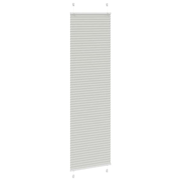 vidaXL Plisségardin Lysegrå 65x200 cm Stofbredde 64,4 cm Polyester