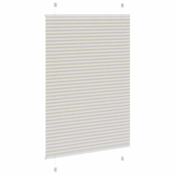 vidaXL Plisségardin Lysegrå 100x150 cm Stofbredde 99,4 cm Polyester
