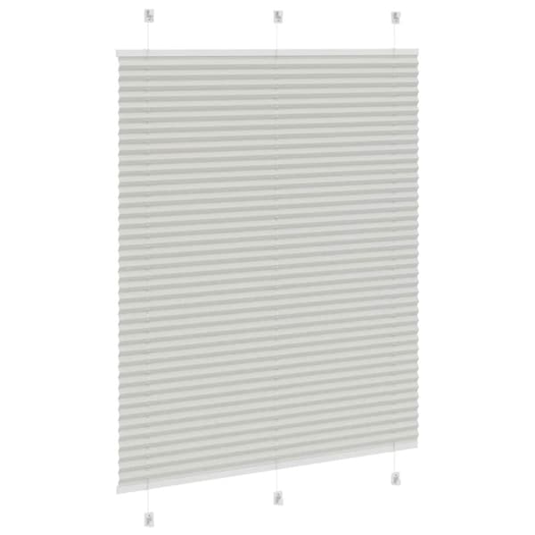 vidaXL Plisségardin Lysegrå 105x100 cm Stofbredde 104,4 cm Polyester