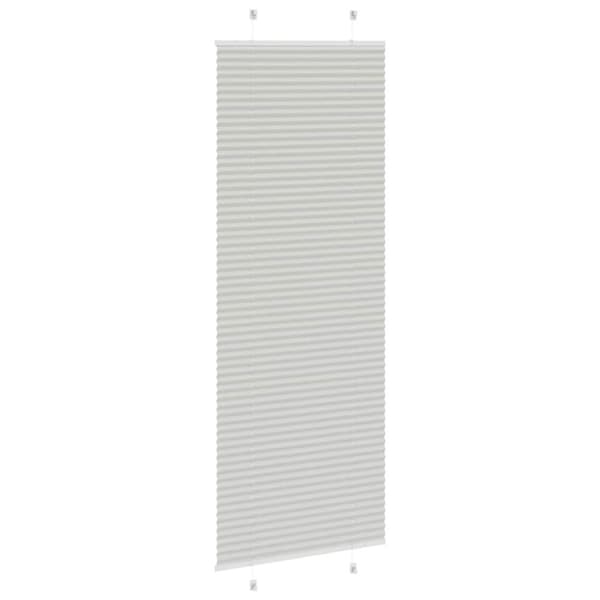 vidaXL plisségardin lys grå 75x200 cm Stoff Bredde 74,4 cm Polyester