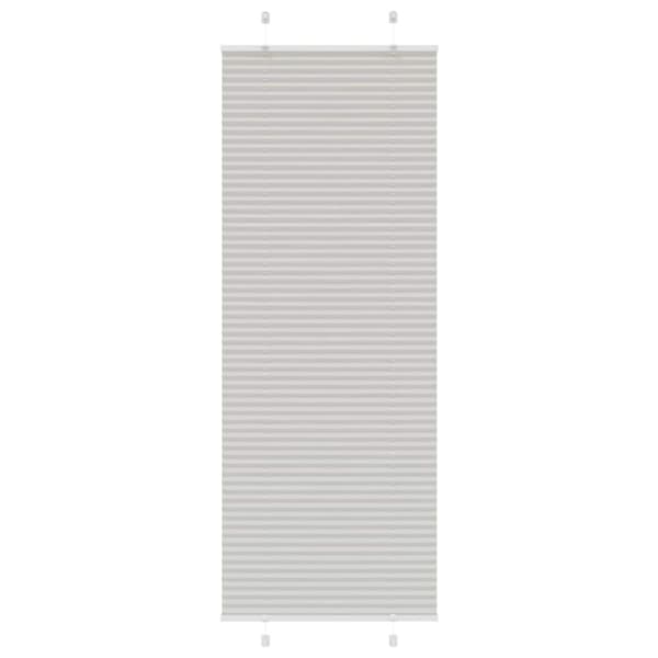 vidaXL plisségardin lys grå 70x200 cm Stoff Bredde 69,4 cm Polyester