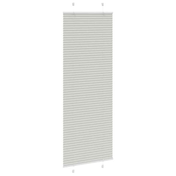 vidaXL plisségardin lys grå 70x200 cm Stoff Bredde 69,4 cm Polyester