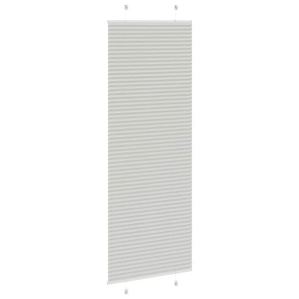 vidaXL plisségardin lys grå 70x200 cm Stoff Bredde 69,4 cm Polyester