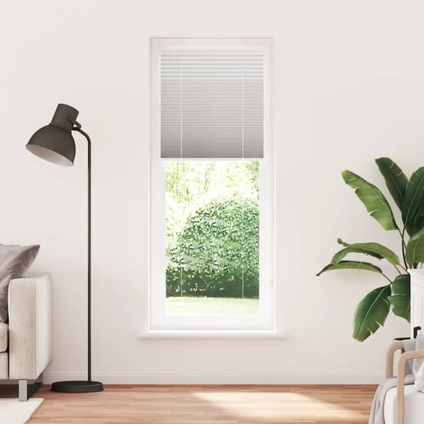 vidaXL plisségardin lys grå 70x200 cm Stoff Bredde 69,4 cm Polyester
