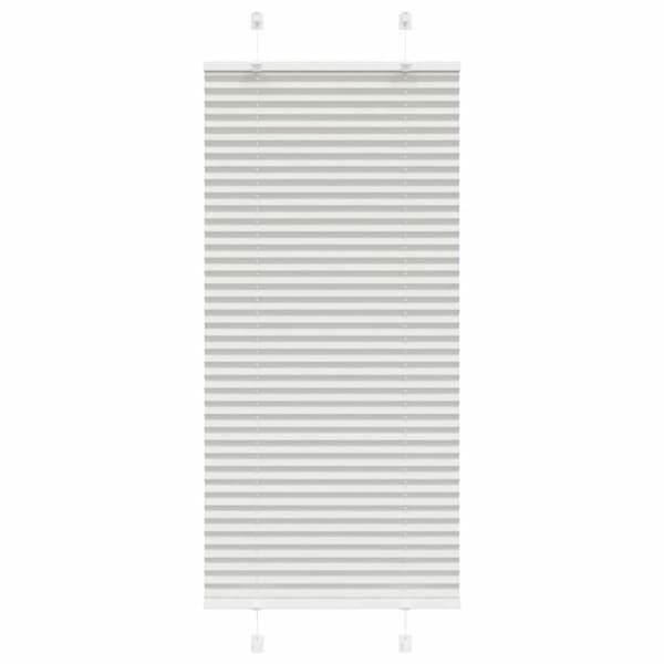 vidaXL plisségardin lys grå 60x100 cm Stoff Bredde 59,4 cm Polyester