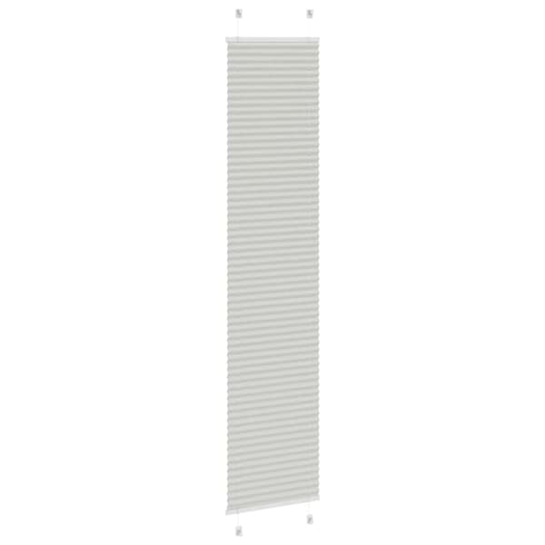 vidaXL Plisségardin Lysegrå 50x200 cm Stofbredde 49,4 cm Polyester