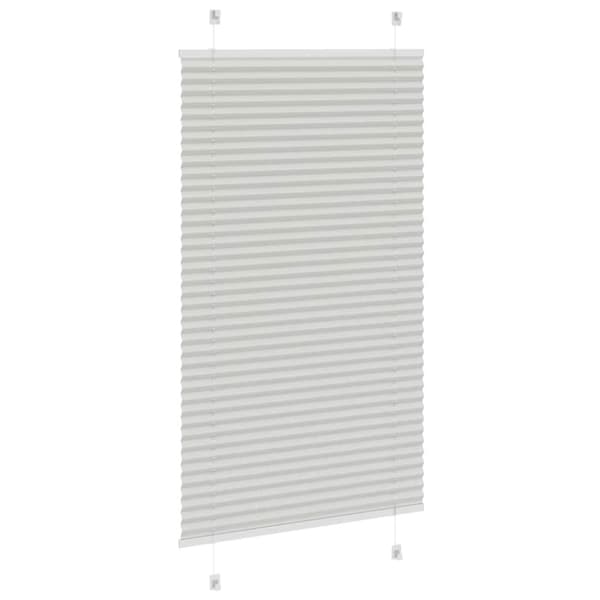 vidaXL plisségardin lys grå 70x100 cm Stoff Bredde 69,4 cm Polyester