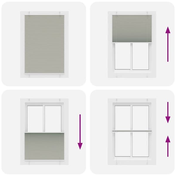 vidaXL Plisserad persienn ljusgrå 100x100 cm tyg bredd 99,4 cm