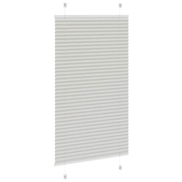 vidaXL Plisserad persienn ljusgrå 75x100 cm tyg bredd 74,4cm polyester