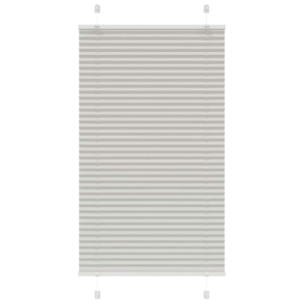 vidaXL Plisserad persienn ljusgrå 75x100 cm tyg bredd 74,4cm polyester