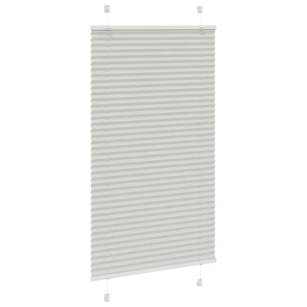 vidaXL plisségardin lys grå 80x150 cm Stoff Bredde 79,4 cm Polyester