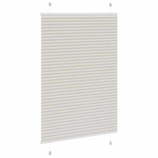 vidaXL plisségardin lys grå 100x150 cm Stoff Bredde 99,4 cm Polyester