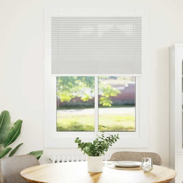vidaXL plisségardin lys grå 100x150 cm Stoff Bredde 99,4 cm Polyester