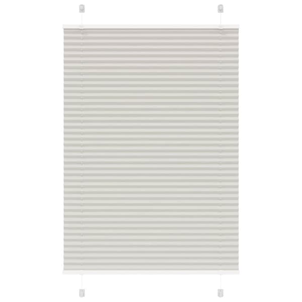vidaXL plisségardin lys grå 100x150 cm Stoff Bredde 99,4 cm Polyester