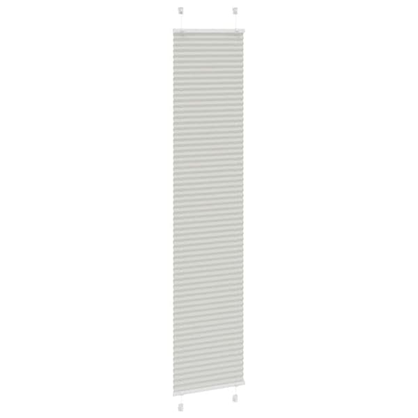 vidaXL plisségardin lys grå 40x200 cm Stoff Bredde 39,4 cm Polyester