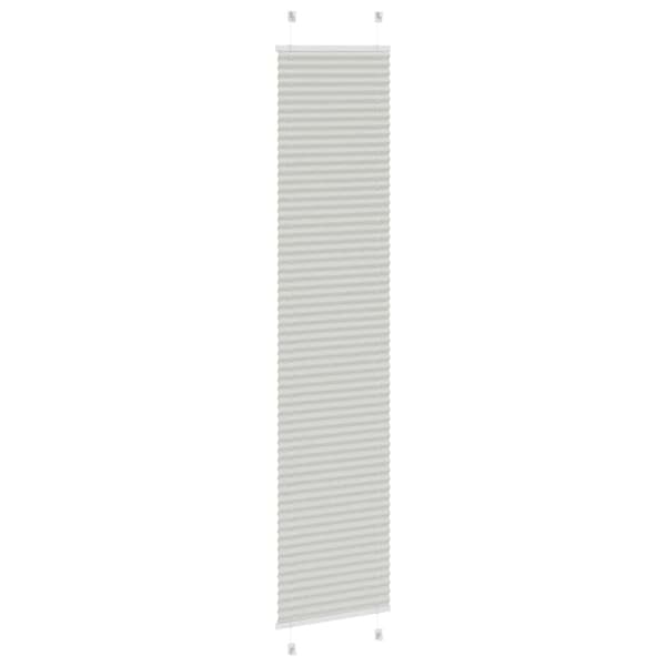 vidaXL plisségardin lys grå 40x200 cm Stoff Bredde 39,4 cm Polyester