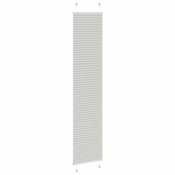 vidaXL plisségardin lys grå 45x200 cm Stoff Bredde 44,4 cm Polyester