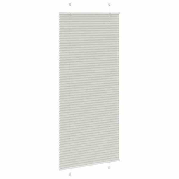 vidaXL Plisségardin Lysegrå 90x200 cm Stofbredde 89,4 cm Polyester