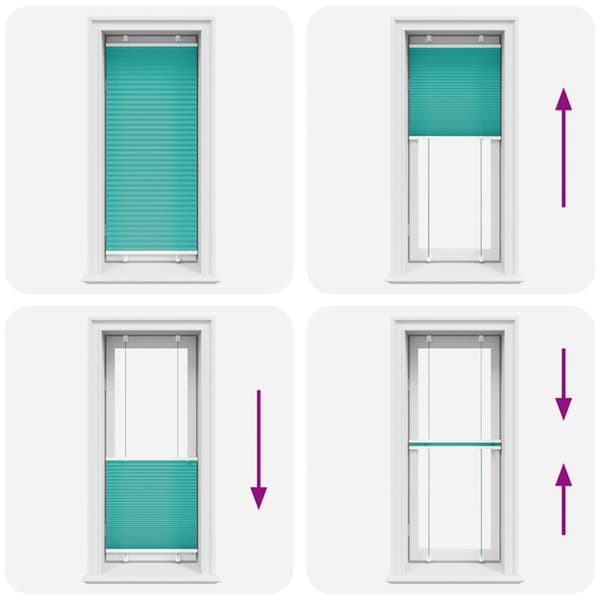 vidaXL plisségardin Bensin Grønn 60x100 cm Stoff Bredde 59,4 cm