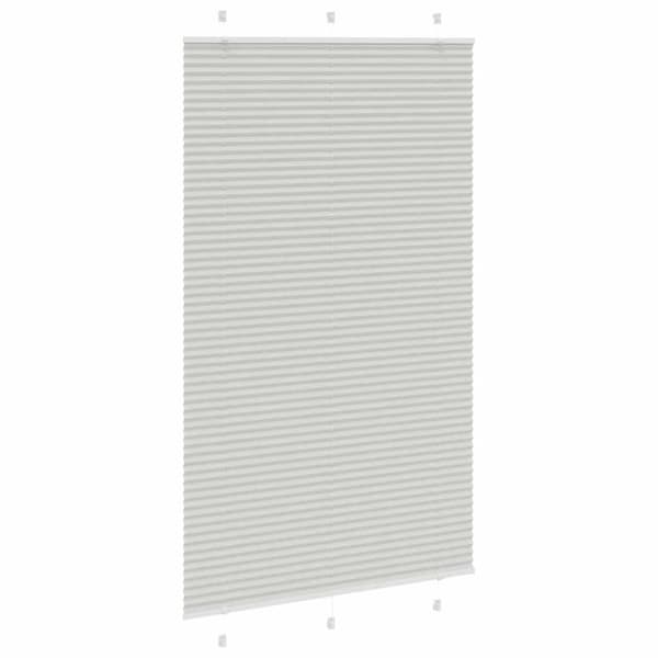 vidaXL Plisségardin lys grå 115x200 cm Stoffbredde 114,4 cm Polyester