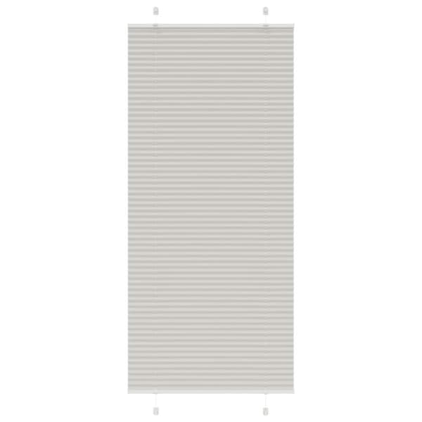 vidaXL Plisserad persienn ljusgrå 95x200 cm tyg bredd 94,4cm polyester