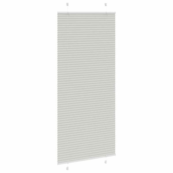 vidaXL Plisserad persienn ljusgrå 90x200 cm tyg bredd 89,4cm polyester