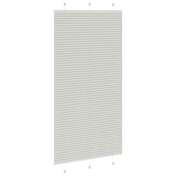 vidaXL Plisségardin Lysegrå 105x200 cm Stofbredde 104,4 cm Polyester