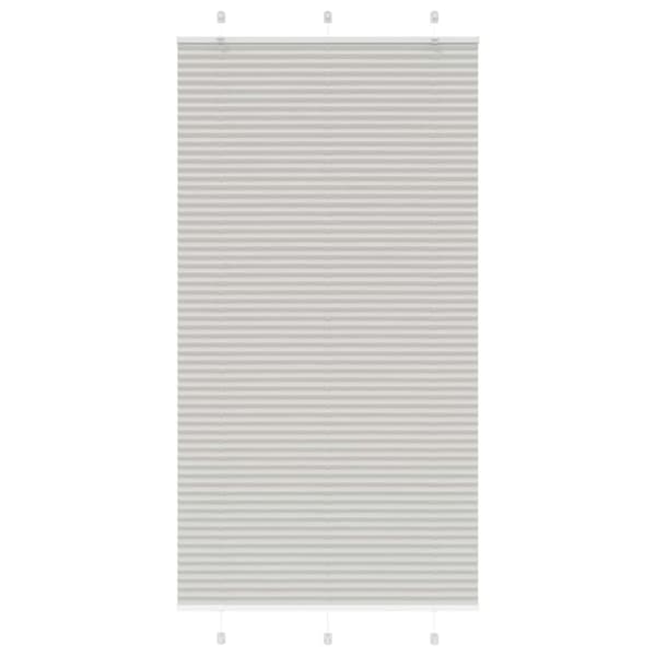 vidaXL Plisségardin Lysegrå 105x200 cm Stofbredde 104,4 cm Polyester