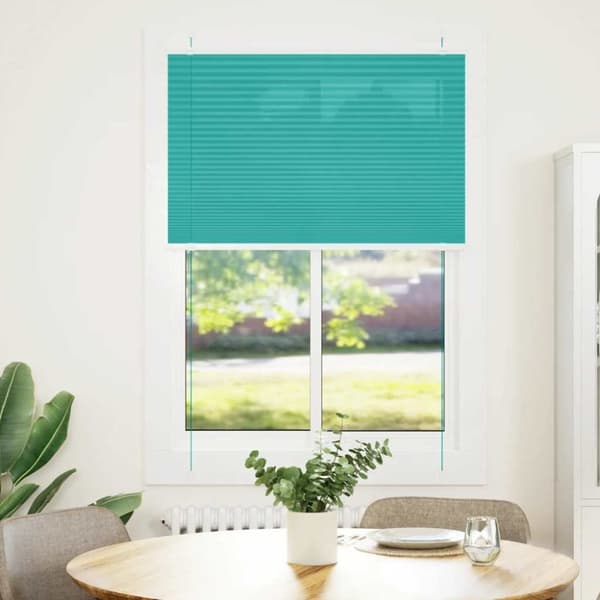 vidaXL Plisségardin Benzin Grøn 85x100 cm Stofbredde 84,4 cm Polyester