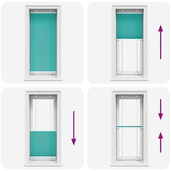 vidaXL plisségardin Bensin Grønn 55x150 cm Stoff Bredde 54,4 cm