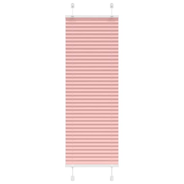 vidaXL Plisserad persienn rosa 45x150cm tyg bredd 44,4cm polyester