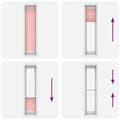 Miniatyrbild 7 av 11: vidaXL Plisserad persienn rosa 40x200cm tyg bredd 39,4cm polyester