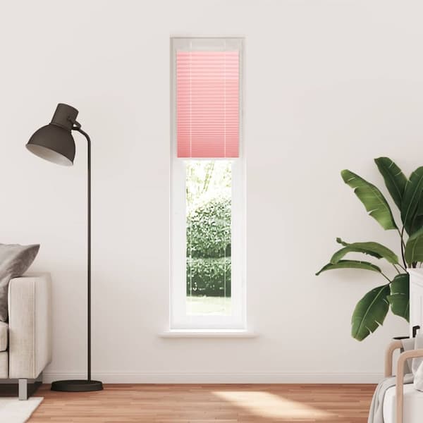 vidaXL Plisserad persienn rosa 40x200cm tyg bredd 39,4cm polyester