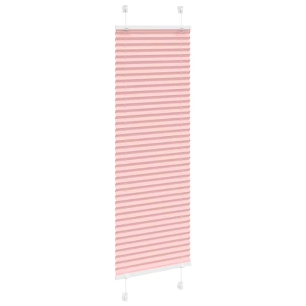 vidaXL Plisségardin Lyserød 45x150 cm Stofbredde 44,4 cm Polyester