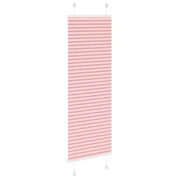 vidaXL Plisségardin Lyserød 45x150 cm Stofbredde 44,4 cm Polyester