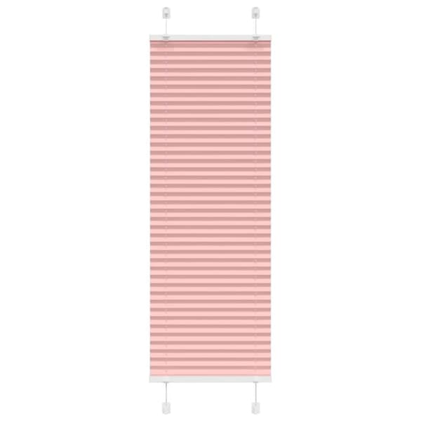 vidaXL Plisségardin Lyserød 45x150 cm Stofbredde 44,4 cm Polyester