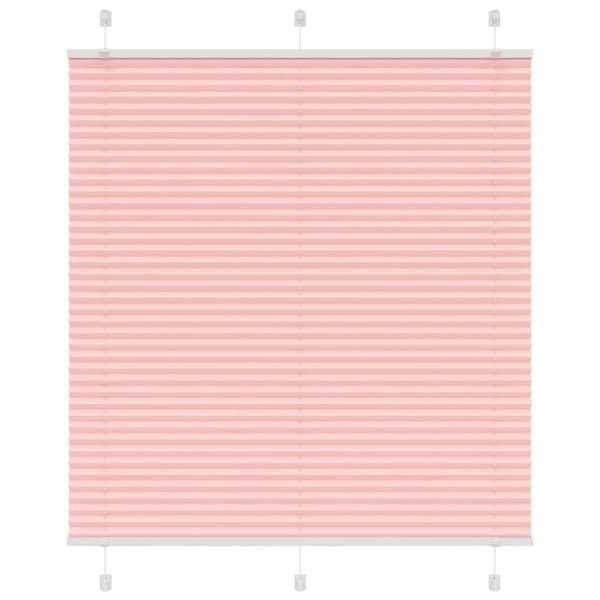 vidaXL Plisségardin Lyserød 115x150 cm Stofbredde 114,4 cm Polyester
